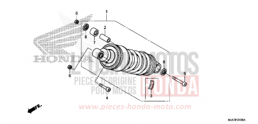 KISSEN, HINTEN CBR650FAG de 2016